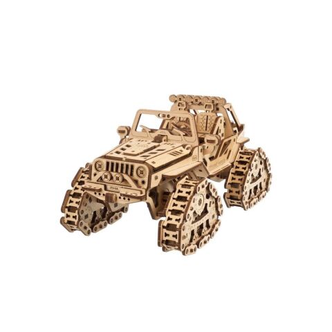 Ugears Mechanisches 3D-Holzpuzzle Ketten-Geländefahrzeug